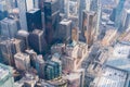 Aerial morning view of the Toronto downtown