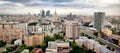 Aerial Moscow city panorama