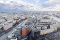 Aerial Moscow city panorama Royalty Free Stock Photo