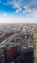 Aerial Moscow city panorama