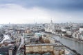 Aerial Moscow city panorama Royalty Free Stock Photo