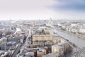 Aerial Moscow city panorama