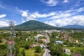 Aerial of Mount Iriga and Iriga City in the Bicol Region of the Philippines