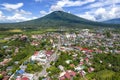 Aerial of Mount Iriga and Iriga City in the Bicol Region of the Philippines