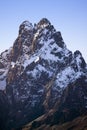 Aerial of Mount Kenya, Africa and snow in January, the second highest mountain at 17,058 feet or 5199 Meters Royalty Free Stock Photo