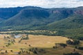 Aerial mountain valley landscape Royalty Free Stock Photo