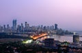 Aerial Mumbai by night