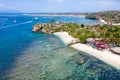 Aerial from Mushroom bay on Nusa Lembongan Bali Indonesia Royalty Free Stock Photo