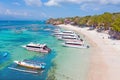 Aerial from Mushroom bay on Nusa Lembongan Bali Indonesia Royalty Free Stock Photo