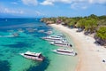 Aerial from Mushroom bay on Nusa Lembongan Bali Indonesia Royalty Free Stock Photo