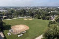 Aerial Neighborhood Baseball Fields