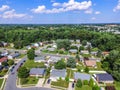 Aerial of a Neighborhood in Parkville in Baltimore County, Maryland Royalty Free Stock Photo