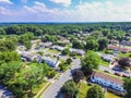 Aerial of a Neighborhood in Parkville in Baltimore County, Maryland Royalty Free Stock Photo