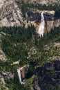 Aerial of Nevada Falls and Vernal Fall Royalty Free Stock Photo