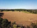 Aerial of New Freedom and surrounding Farmland in Southern Pennsylvania during Fall