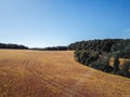 Aerial of New Freedom and surrounding Farmland in Southern Pennsylvania during Fall Royalty Free Stock Photo