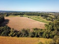 Aerial of New Freedom and surrounding Farmland in Southern Pennsylvania during Fall Royalty Free Stock Photo