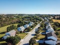 Aerial of New Freedom and surrounding Farmland in Southern Pennsylvania during Fall Royalty Free Stock Photo