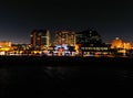 Aerial night photo Fort Lauderdale Beach Florida coastal lights Royalty Free Stock Photo