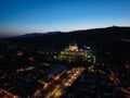 Aerial night view of Bojnice castle in Slovakia Royalty Free Stock Photo