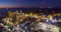 Aerial night view of Destin, Florida