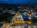 Aerial night view of the Letterkenny, County Donegal, Ireland