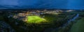 Aerial night view of the Letterkenny, County Donegal, Ireland