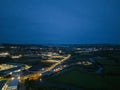 Aerial night view of the Letterkenny, County Donegal, Ireland