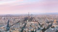 Aerial night view of Paris, France Royalty Free Stock Photo