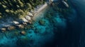 Aerial Night View Of Pristine White Elephant In Crystal-clear Waters