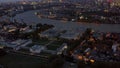 Aerial Night View University of Greenwich in London