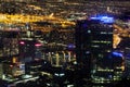 Aerial nightscape of Melbourne CBD Royalty Free Stock Photo