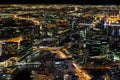 Aerial nightscape of Melbourne CBD Royalty Free Stock Photo