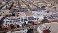 Aerial of Northridge Mall solar panel project, alternative energy