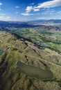 Aerial of the Okanagan valley and Spotted Lake, BC, Canada Royalty Free Stock Photo