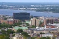 Aerial outdoor urban view of Montreal city in Canada Royalty Free Stock Photo