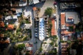 Aerial overhead view of Lala Mustafa Pasha Mosque. Famagusta, Cyprus