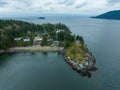 Aerial Overhead View of Whytecliff in West Vancouver, British Columbia, Canada