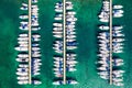 Yachts in marina in town of Vodice, Adriatic sea in Croatia Royalty Free Stock Photo