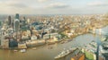Aerial overview of London city