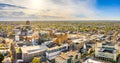 Aerial panorama of Allentown, Pennsylvania skyline Royalty Free Stock Photo