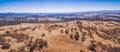 Aerial panorama of Australian countryside. Royalty Free Stock Photo