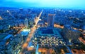 Aerial panorama of busy Taipei City ~ Royalty Free Stock Photo