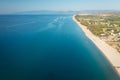 Aerial panorama of the Calabria coast
