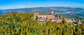 Aerial panorama of the Chateau du Haut-Koenigsbourg in the Vosges mountains. Alsace, France Royalty Free Stock Photo