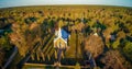 Aerial panorama church