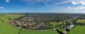 Aerial panorama from the city Joure in Friesland the Netherlands