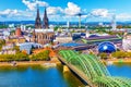 Aerial panorama of Cologne or Koln, Germany