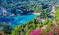 Aerial panorama of Corfu island