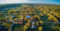 Aerial panorama countryside Lithuania